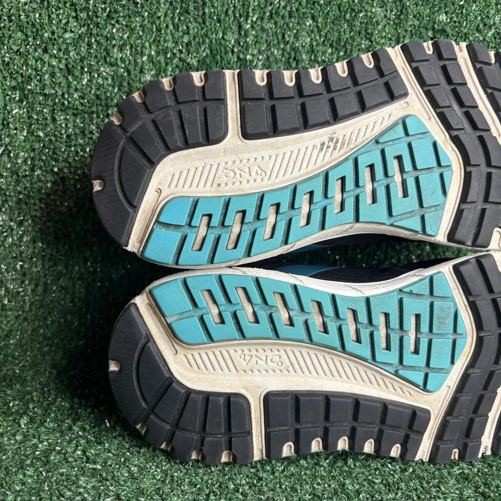 Brooks Ariel 20 Support Cushion Running Shoe Black Blue Women Sz 9 2E Extra Wide